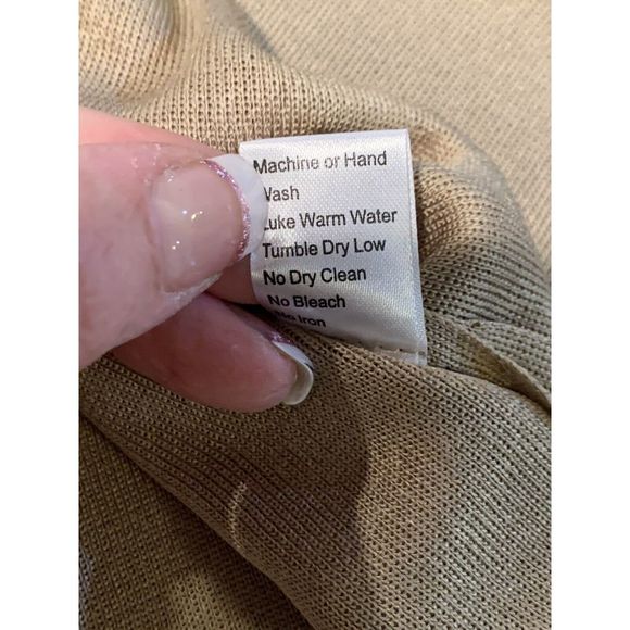 Ming Wang Tan Sleeveless Tank Top Size PL TAUPE/BLACK NEW WITH TAGS Von Maur $48 - Picture 10 of 10